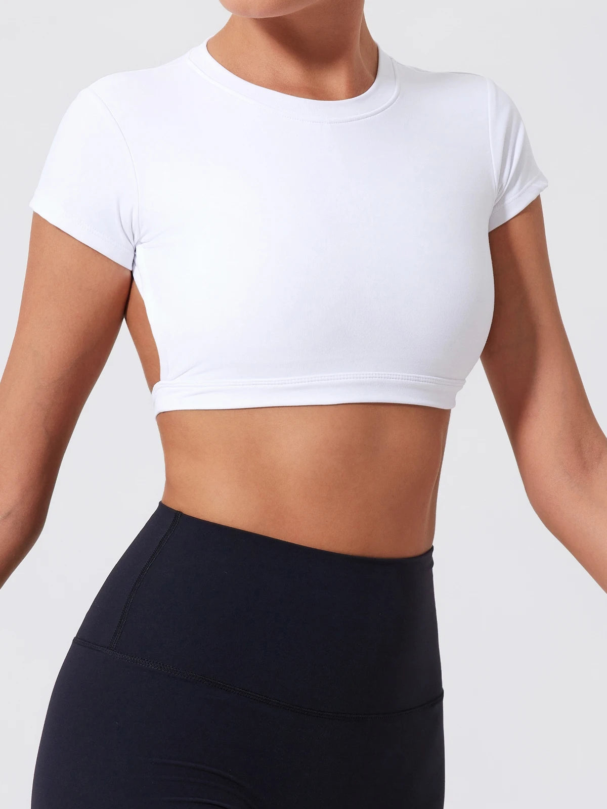 Women’s Gym Top Crop Top Moisture Wicking Athletic
