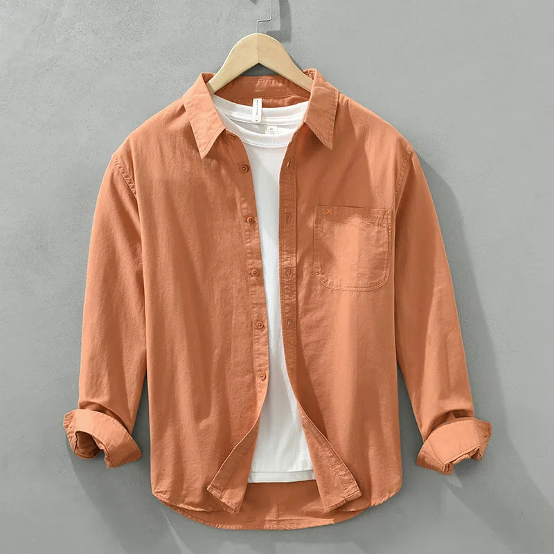 Men’s Shirt Long Sleeve Cotton Casual