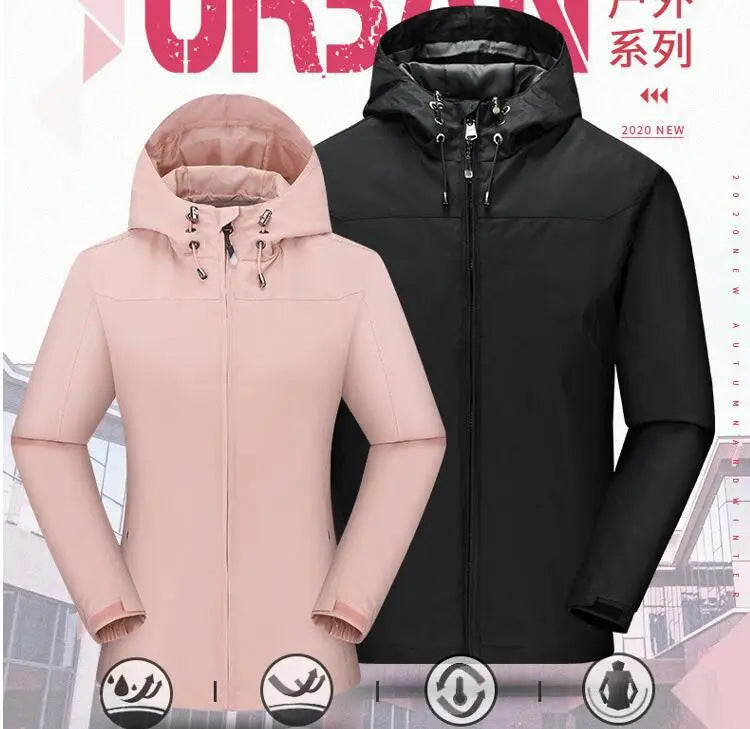 Women’s Jacket Windbreaker Hooded Lightweight Waterproof