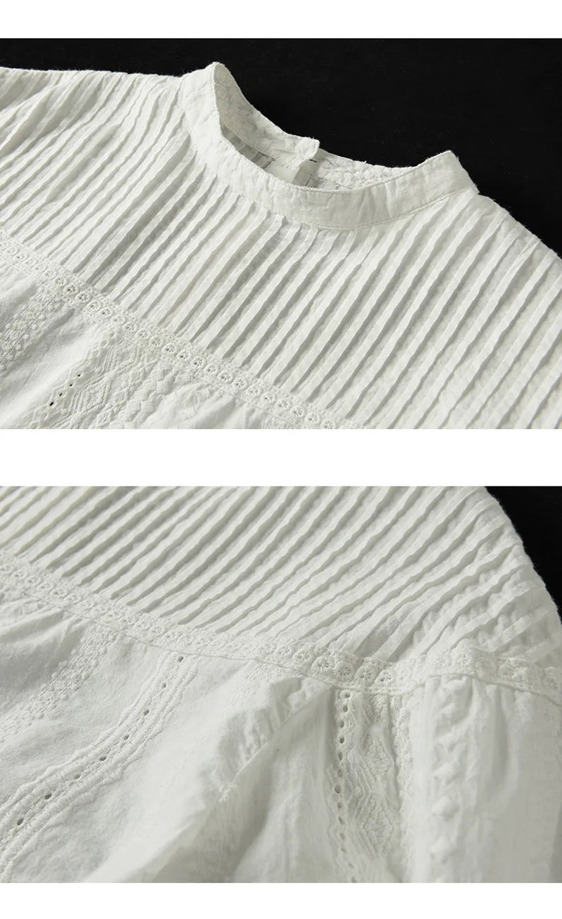 Women’s Top Blouse Long Sleeve Cotton Formal