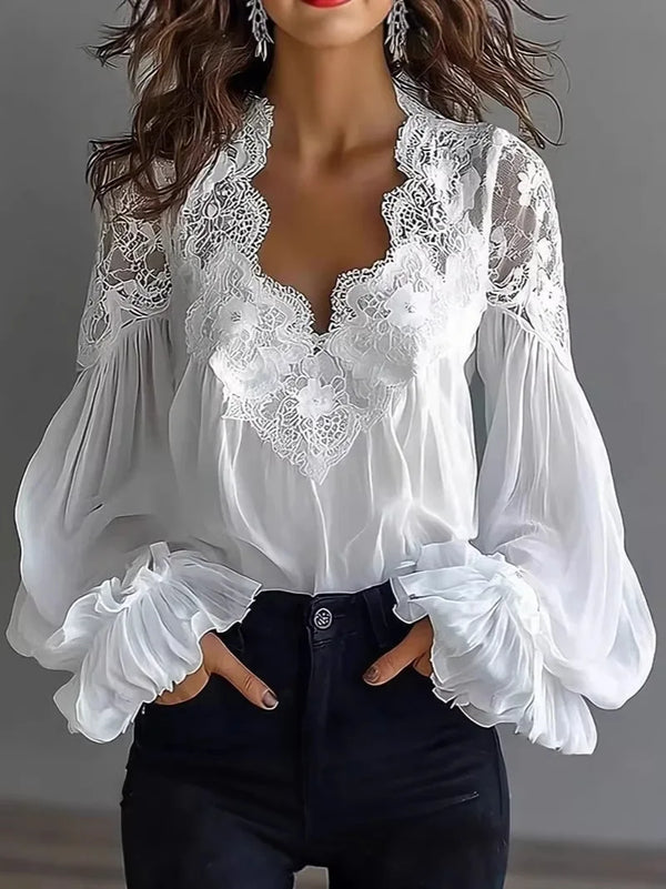 Women’s Top Blouse Formal Solid Color