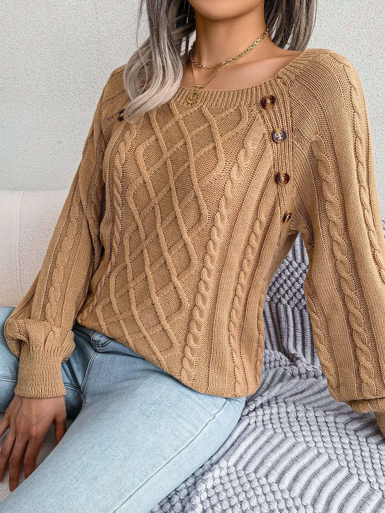 Women’s Top Long Sleeve Casual Stretchy Solid Color