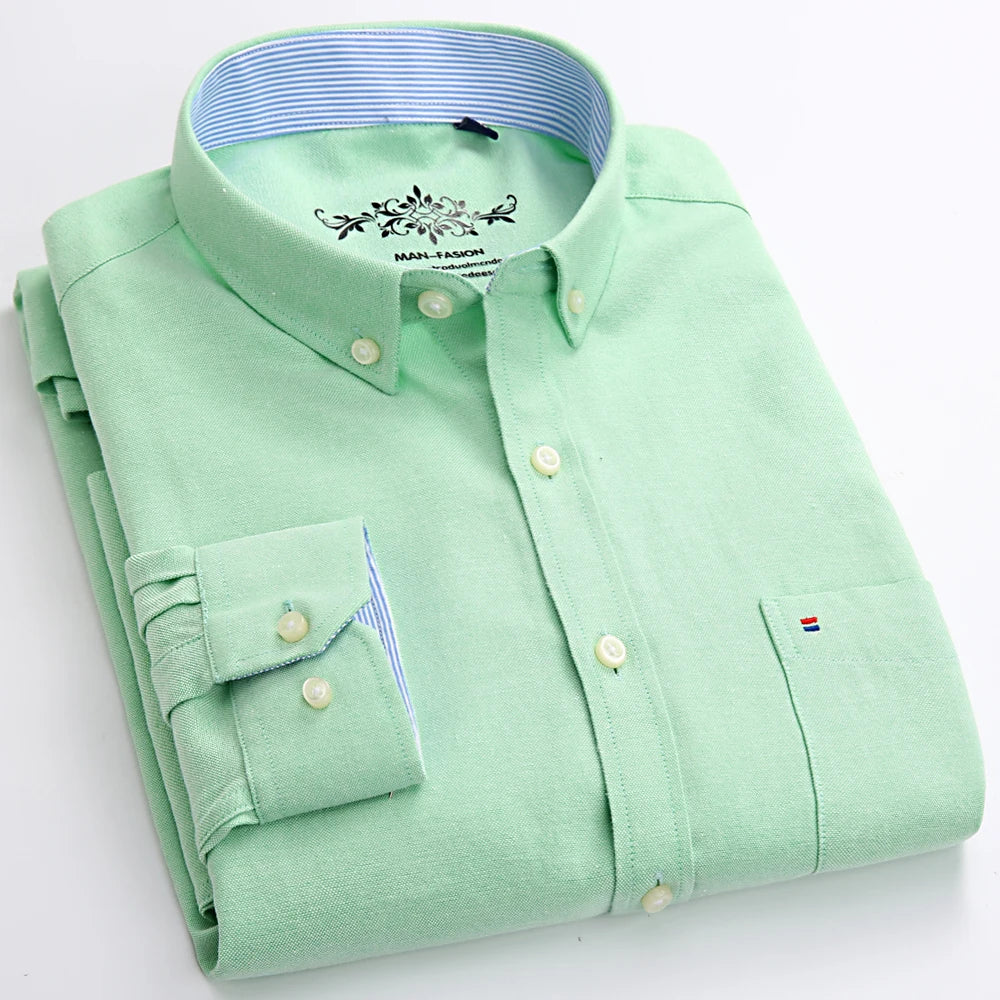 Men’s Shirt Long Sleeve Casual Cotton Comfort Fit