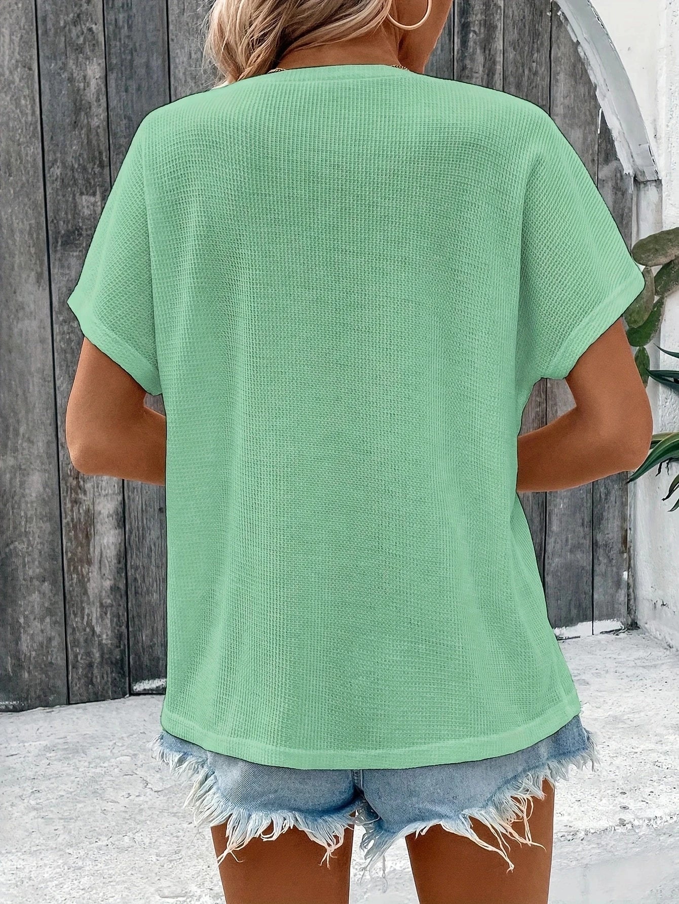 Women’s Top T-Shirt Short Sleeve Casual Solid Color