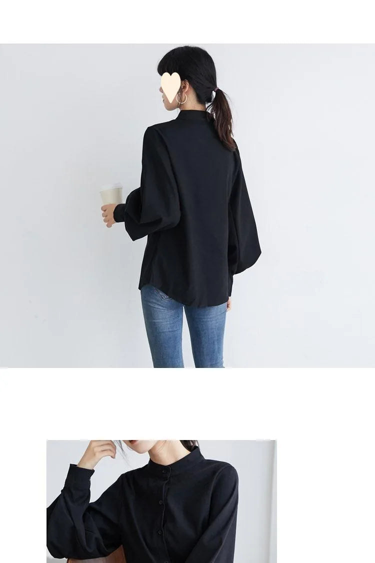 Women’s Top Blouse Long Sleeve Casual Solid Color