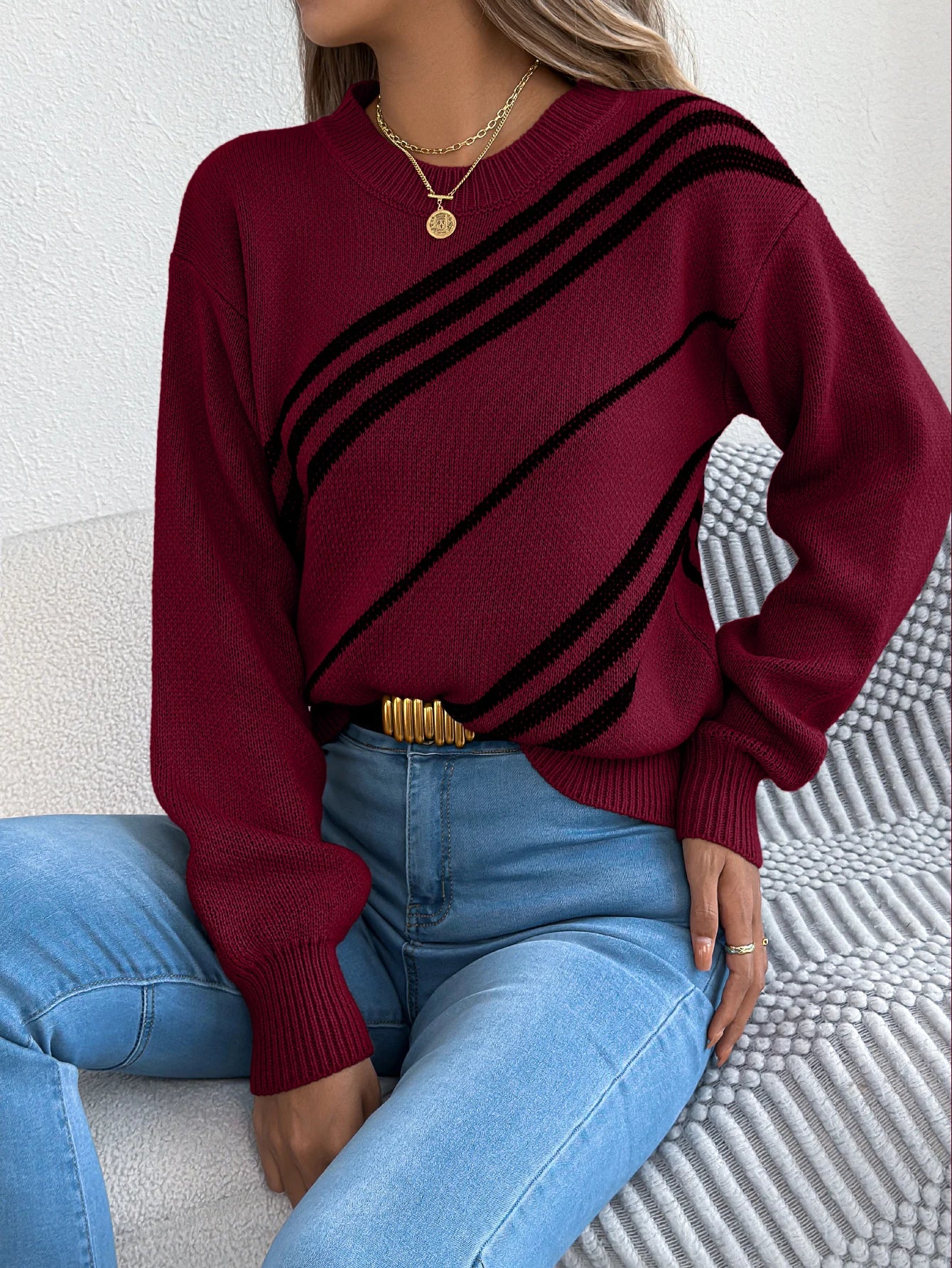 Women’s Top Long Sleeve Stretchy Casual