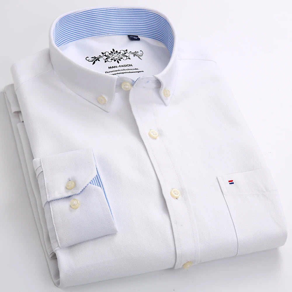 Men’s Shirt Long Sleeve Casual Cotton Comfort Fit