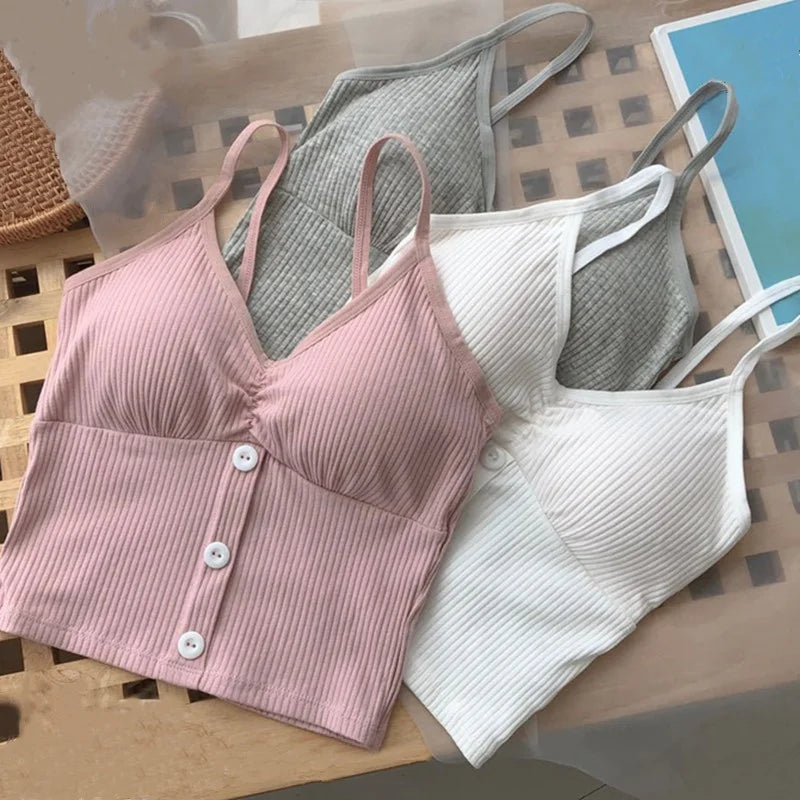 Women’s Top Tank Top Crop Top Cotton Casual