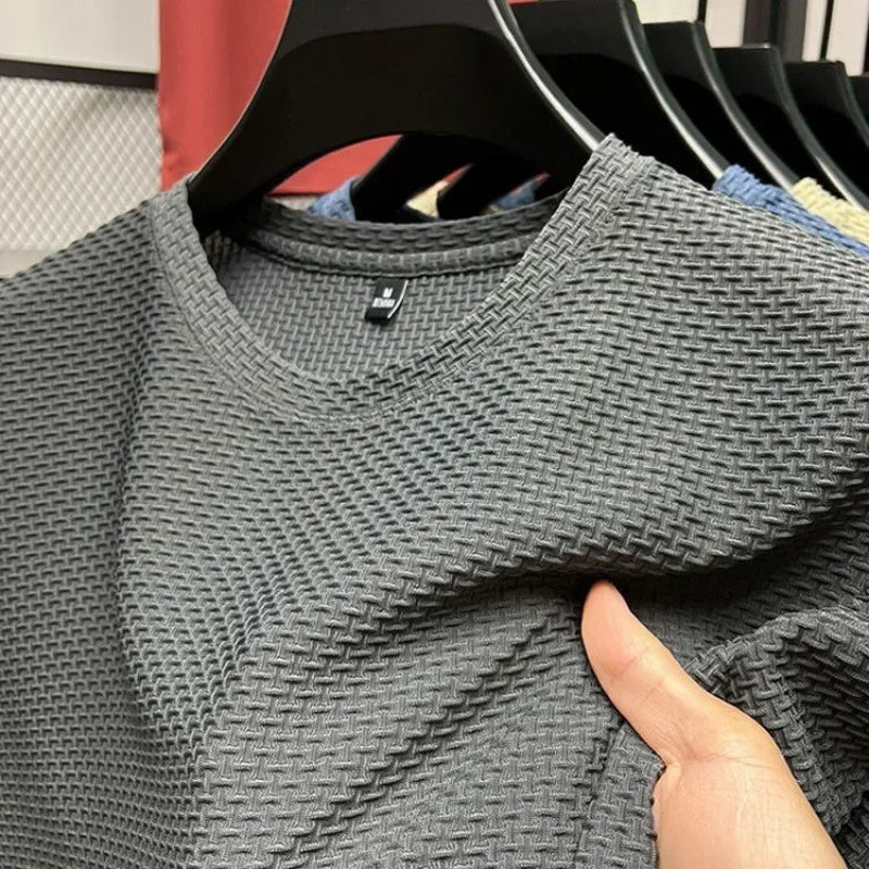 Men’s Polo Shirt Short Sleeve Summer Solid Color Breathable Fashion