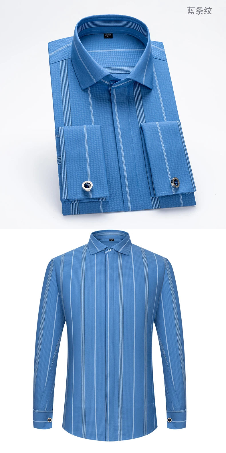Men’s Shirt Long Sleeve Formal Slim Fit Solid Color
