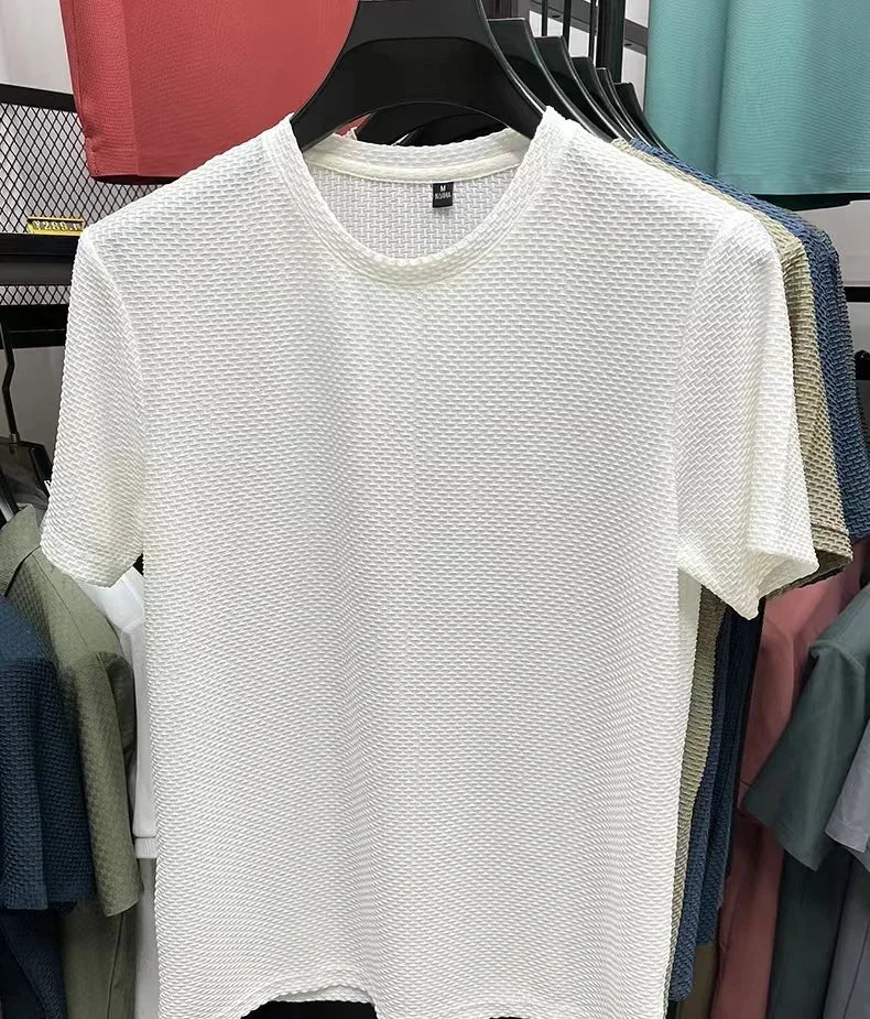 Men’s Polo Shirt Short Sleeve Summer Solid Color Breathable Fashion