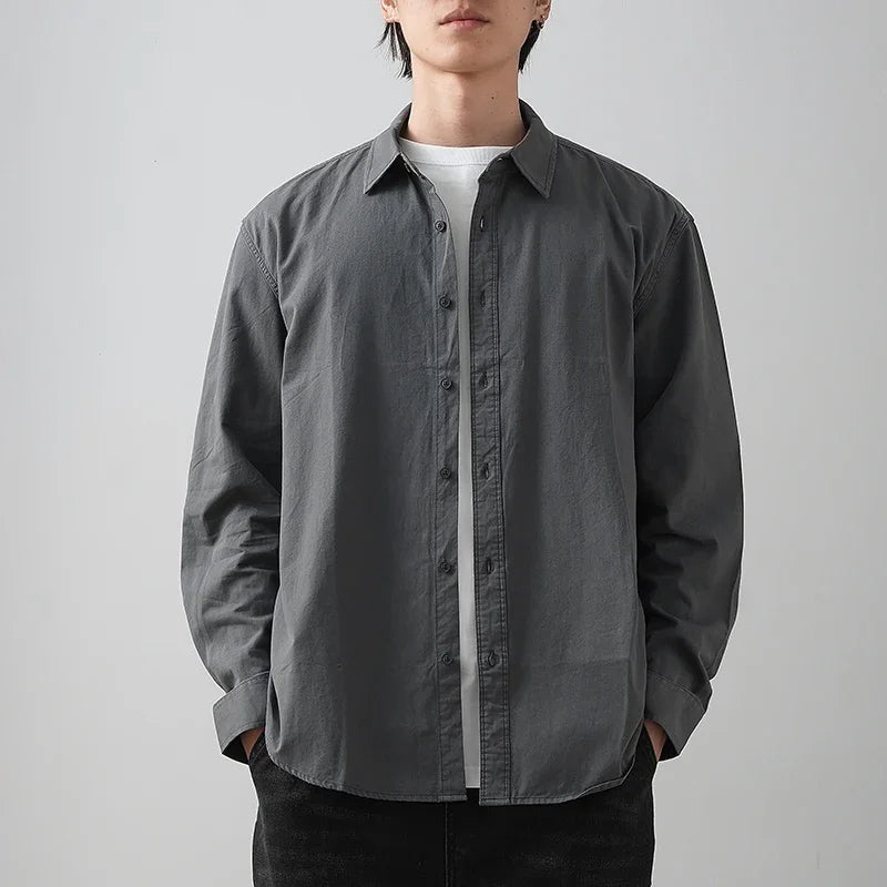 Men’s Shirt Long Sleeve Cotton Casual Formal