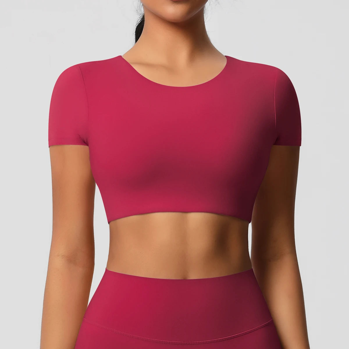 Women’s Gym Top Short Sleeve Breathable Stretchy Athletic