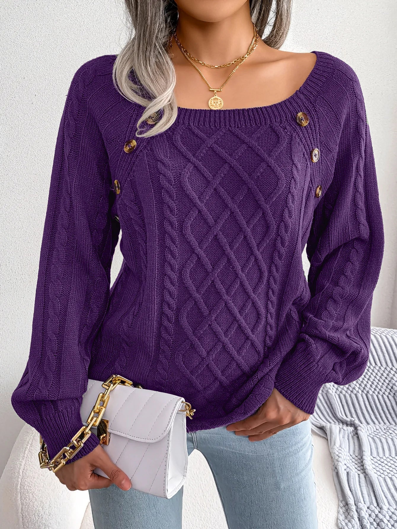 Women’s Top Long Sleeve Casual Stretchy Solid Color