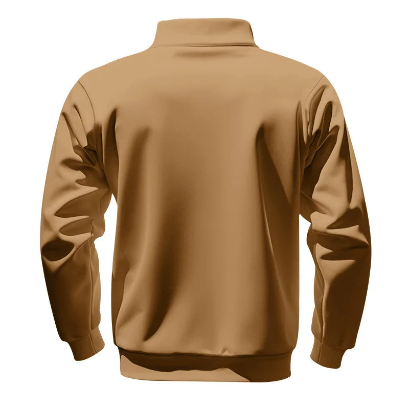 Men’s Sweatshirt Pullover Zip-Up Fleece Long Sleeve Autumn Winter