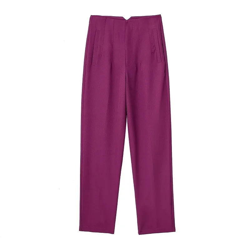 Women’s Trousers High Waist Formal Comfort Fit Stretchy