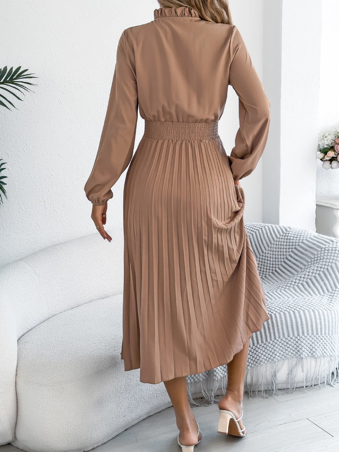 Women’s Dress Maxi V-Neck Casual Solid Color