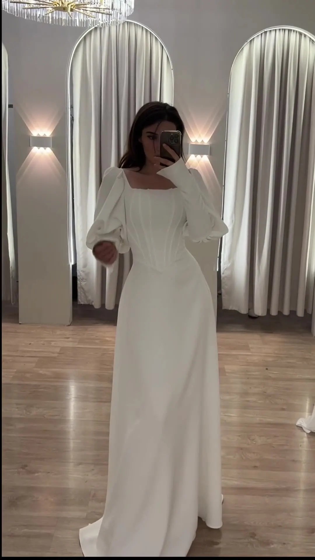 Women’s Dress Long Sleeve Formal A-Line Solid Color
