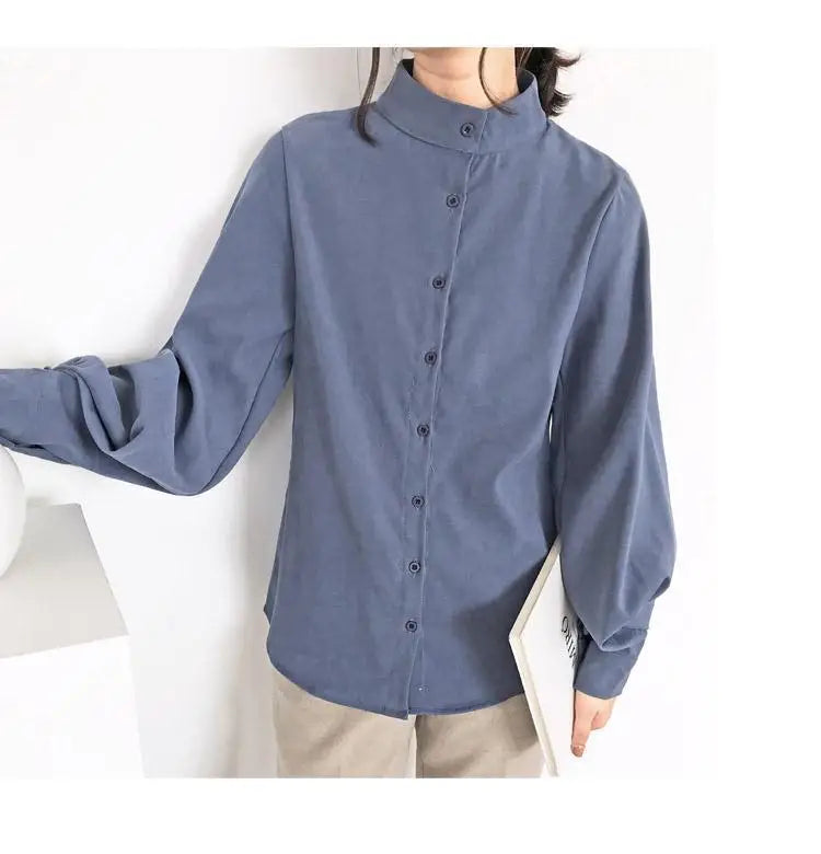 Women’s Top Blouse Long Sleeve Casual Solid Color
