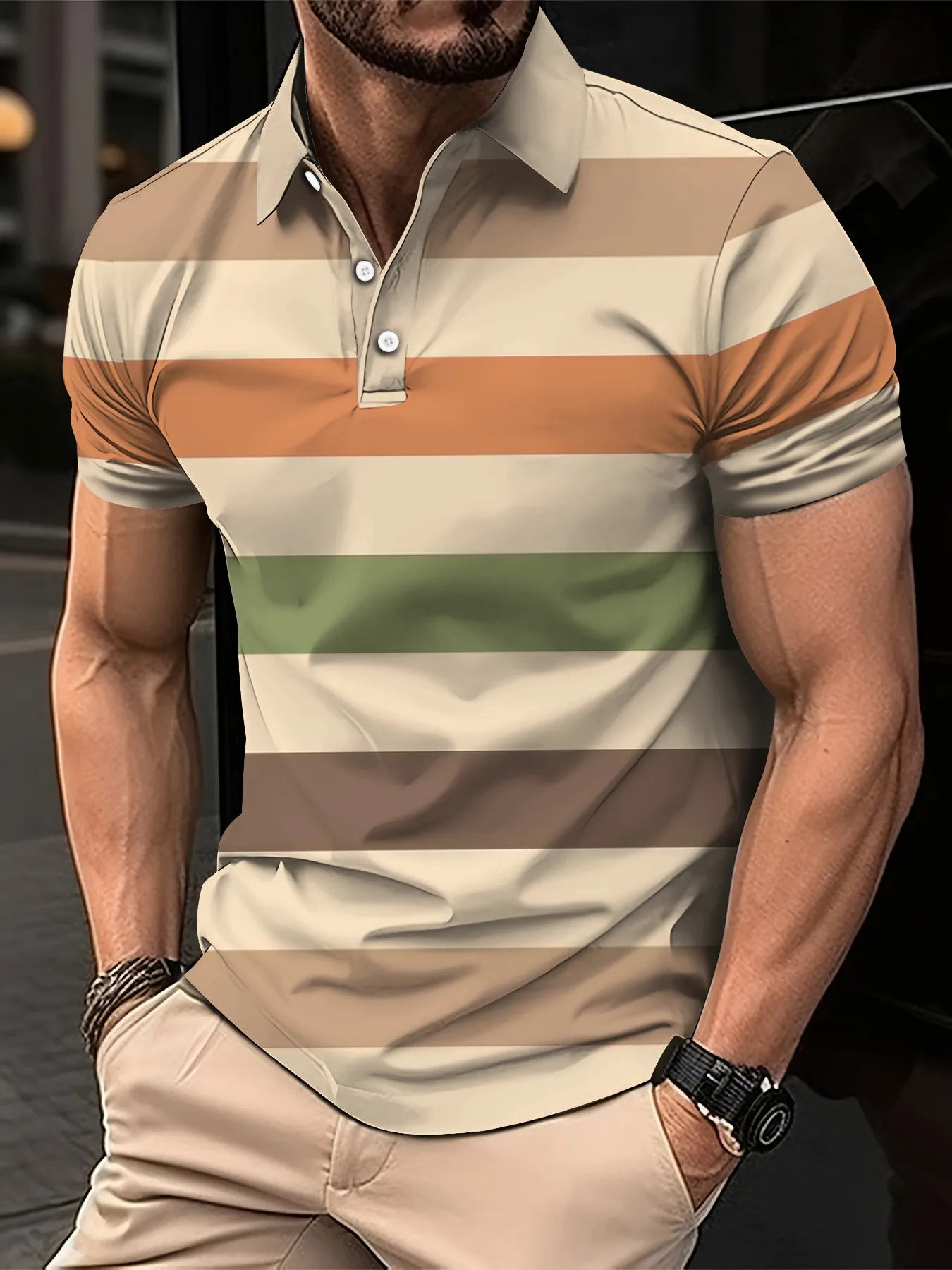 Men’s Polo Shirt Business Casual Casual Summer