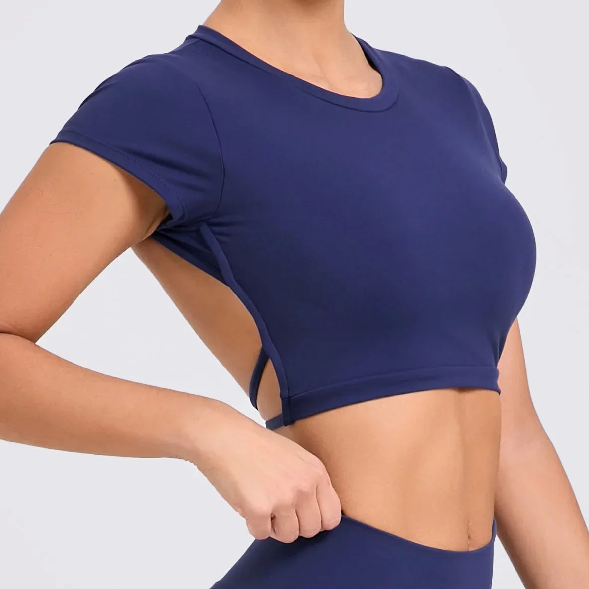Women’s Gym Top Crop Top Moisture Wicking Seamless Athletic