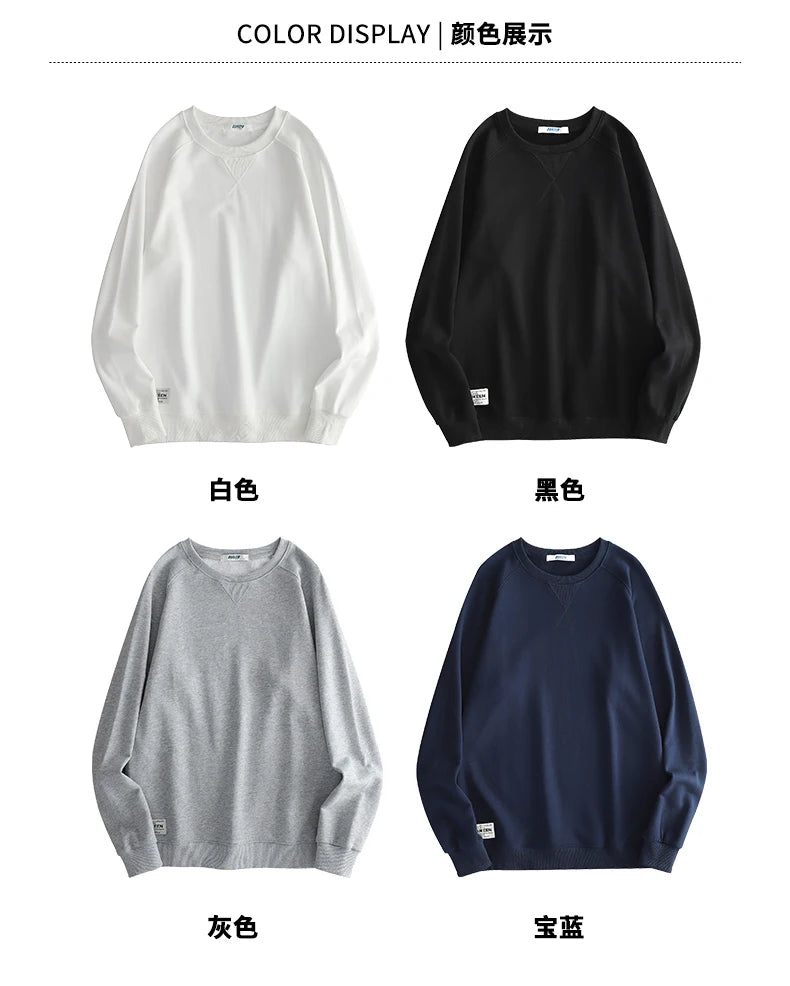 Men’s T-Shirt Long Sleeve Solid Color Cotton Comfort Fit