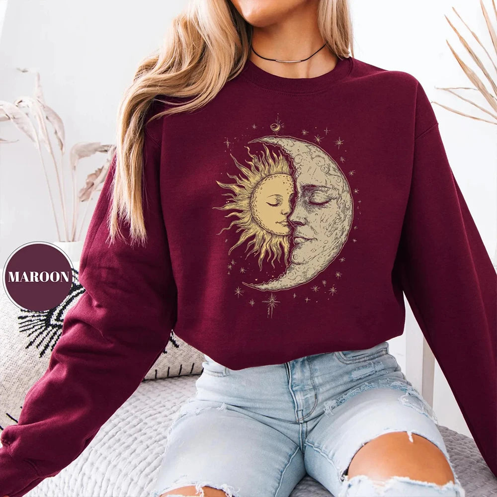 Women’s Sweatshirt Crewneck Fleece Long Sleeve