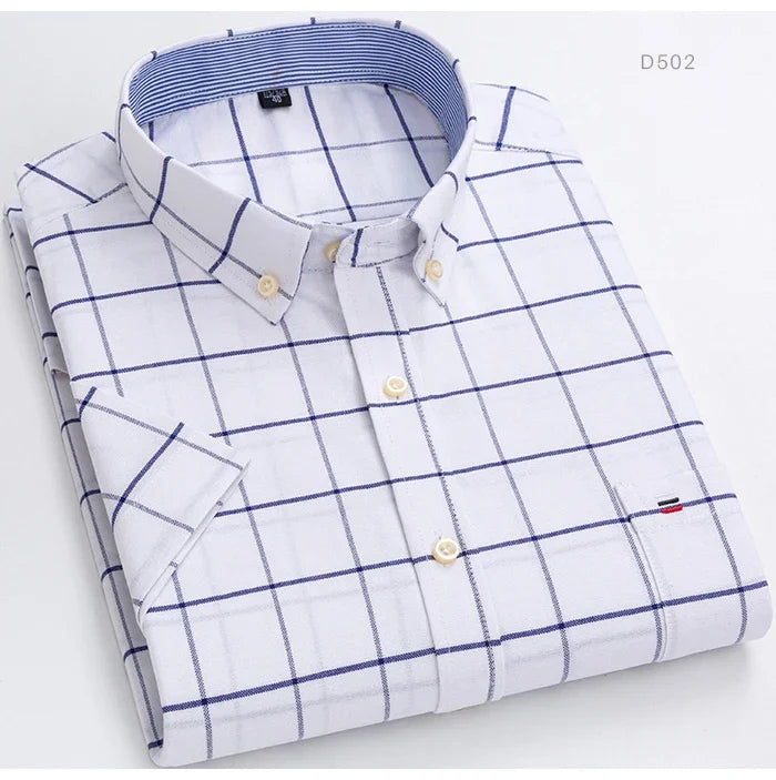 Men’s Shirt Short Sleeve Cotton Casual Formal