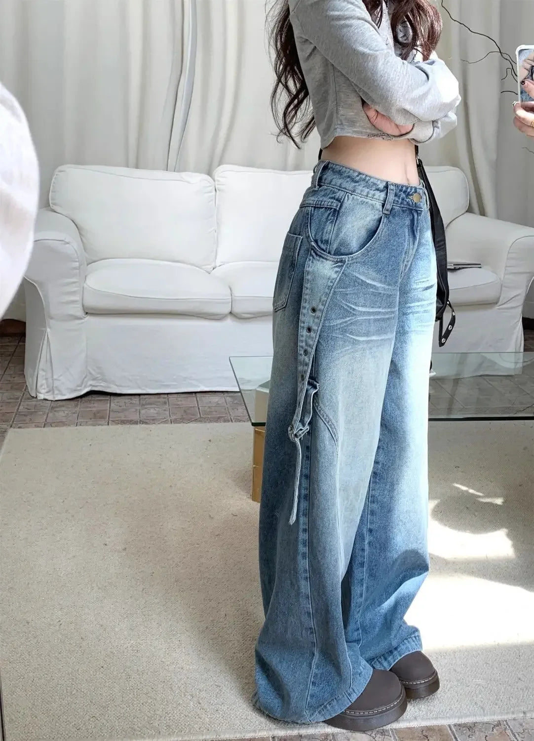 Women’s Jeans High Waist Straight Leg Casual