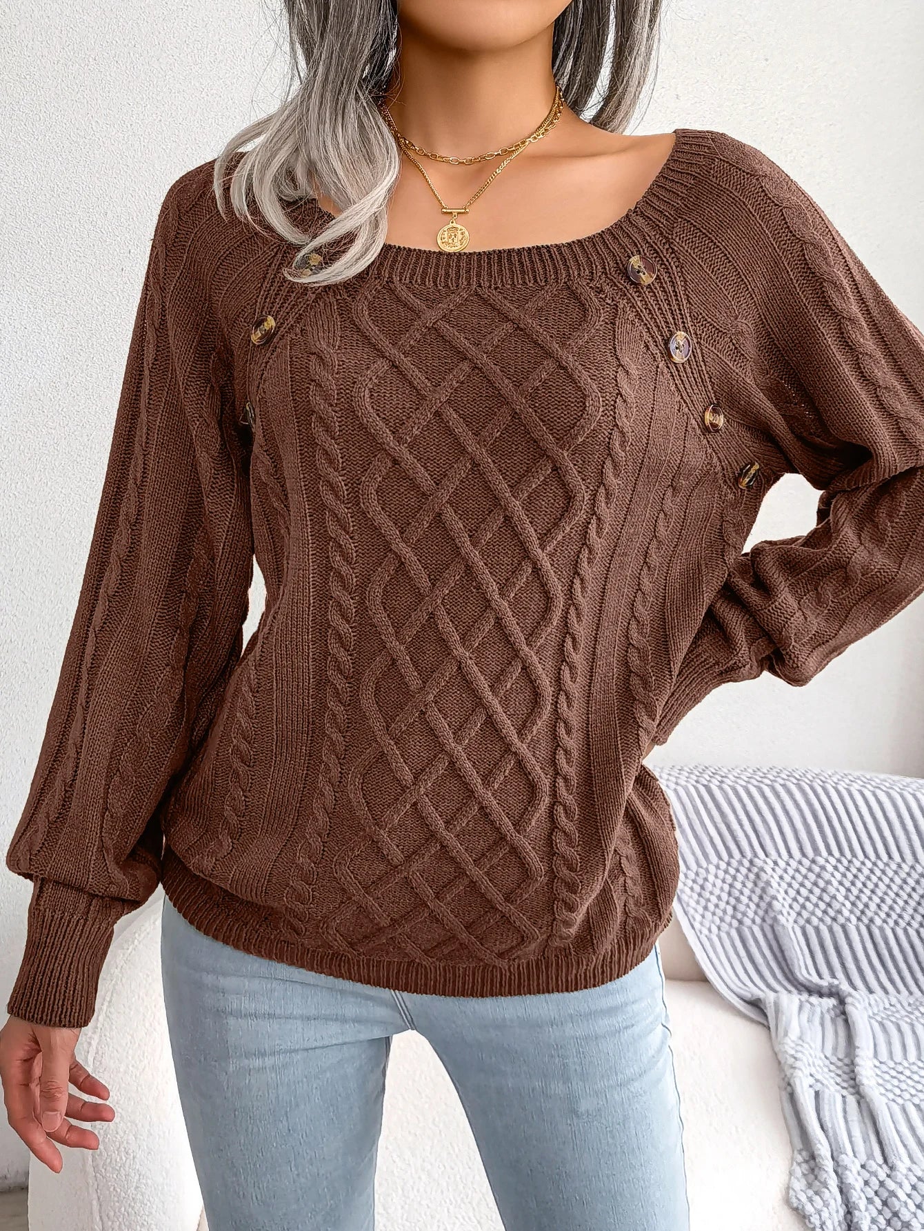 Women’s Top Long Sleeve Casual Stretchy Solid Color