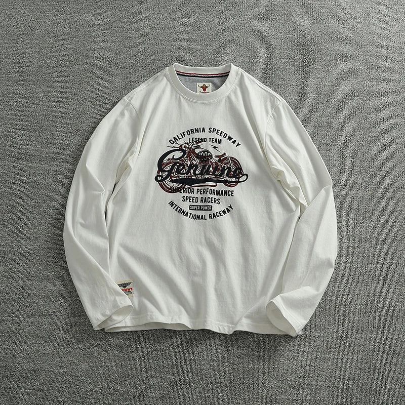 Men’s T-Shirt Long Sleeve Cotton Casual Printed