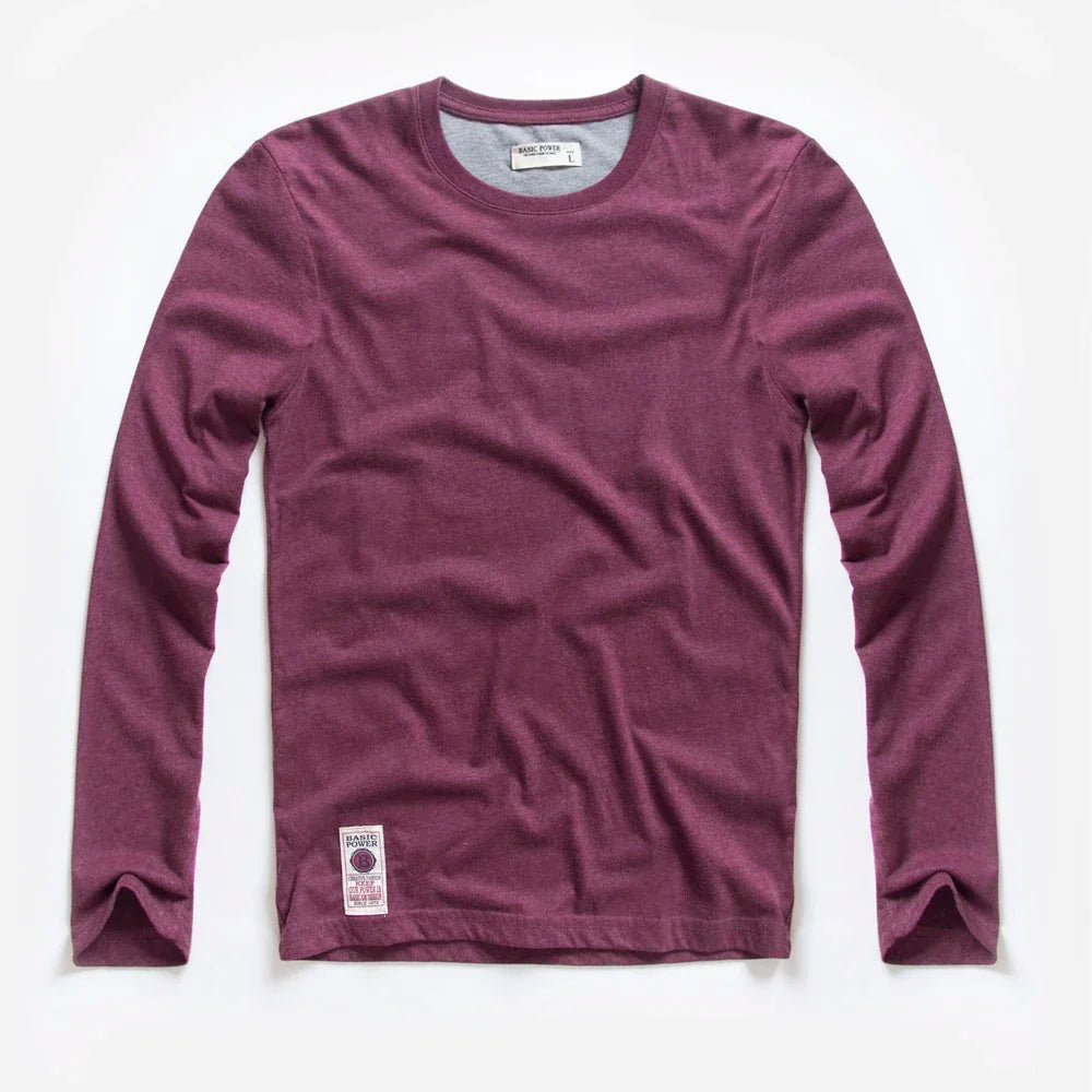 Men’s T-Shirt Long Sleeve Casual Cotton Comfort Fit