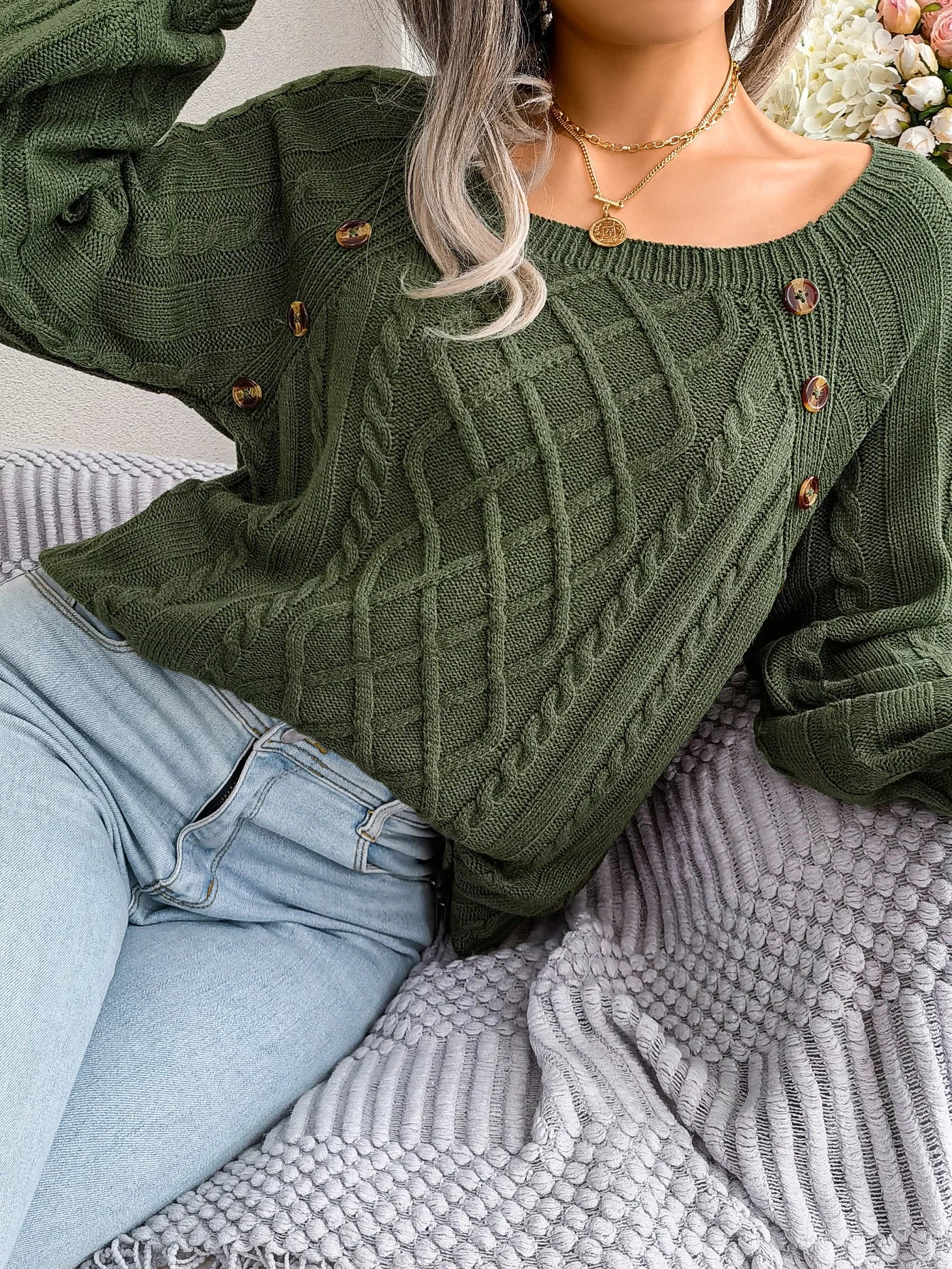 Women’s Top Long Sleeve Casual Stretchy Solid Color