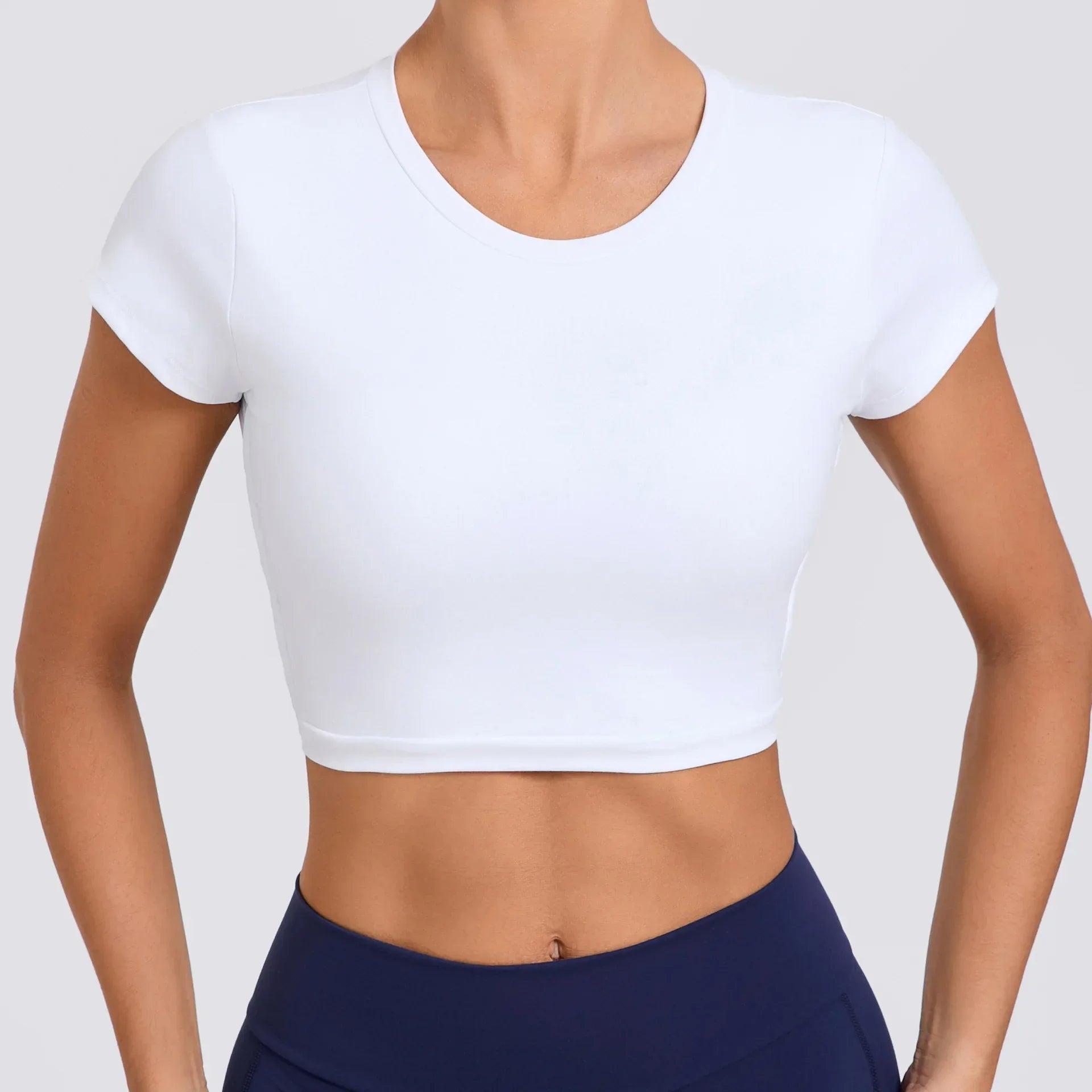 Women’s Gym Top Crop Top Moisture Wicking Seamless Athletic