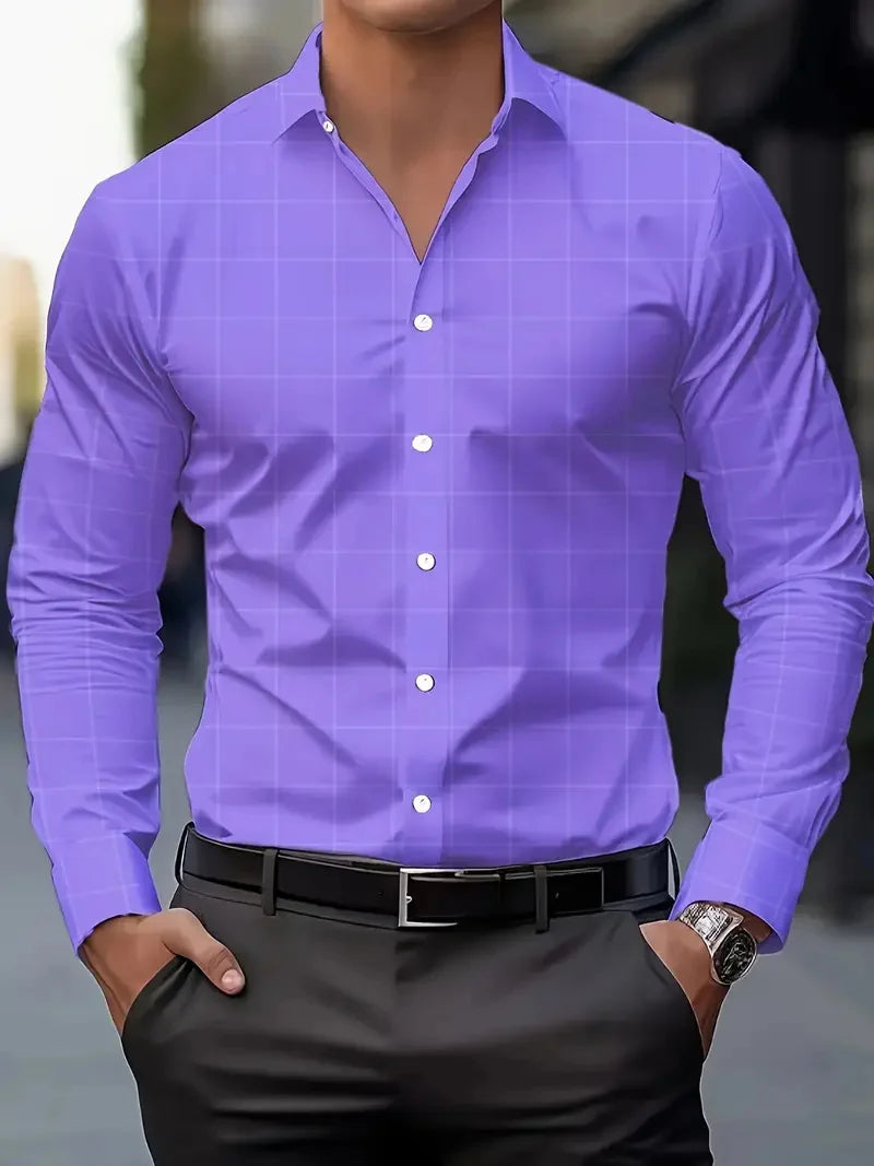 Men’s Shirt Long Sleeve Casual Cotton Comfort Fit