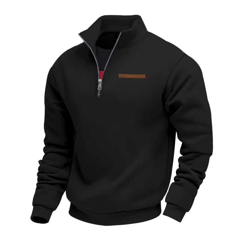 Men’s Sweatshirt Pullover Zip-Up Fleece Long Sleeve Autumn Winter