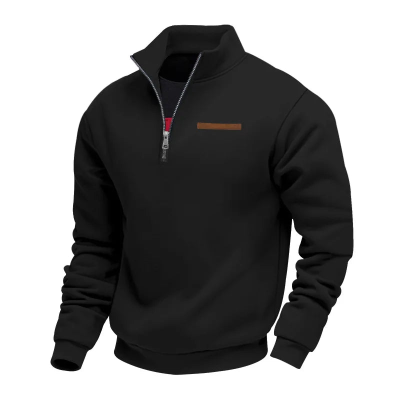 Men’s Sweatshirt Pullover Zip-Up Fleece Long Sleeve Autumn Winter