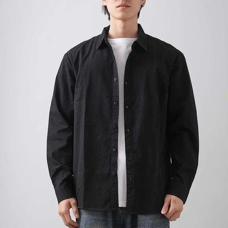 Men’s Shirt Long Sleeve Cotton Casual Formal