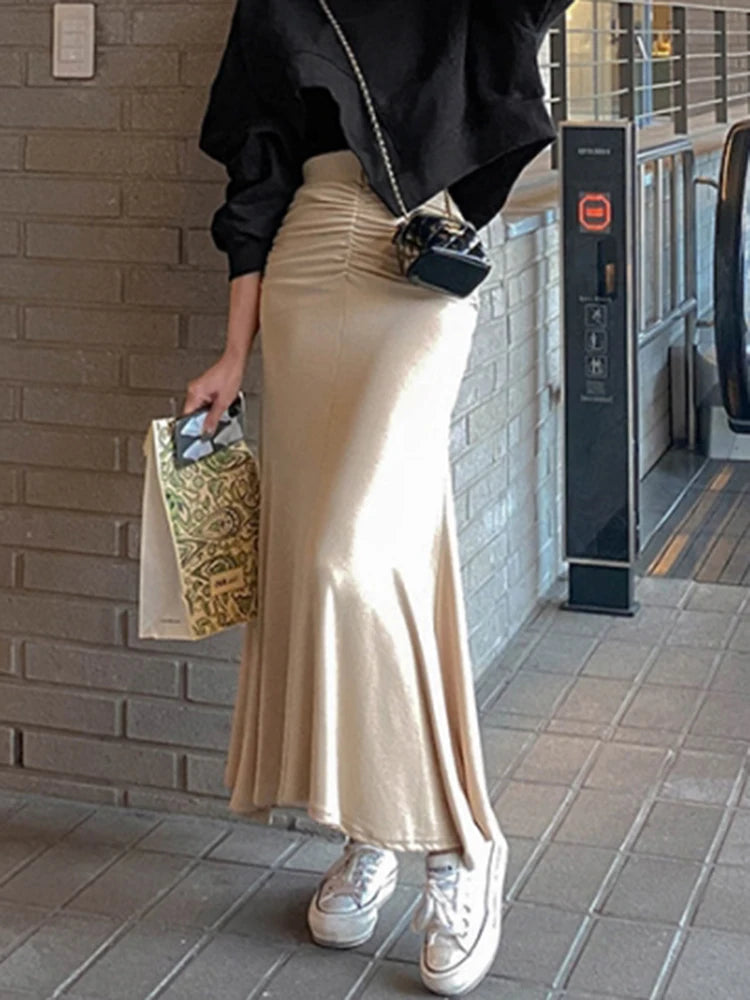 Women’s Skirt Midi High Waist A-Line Summer