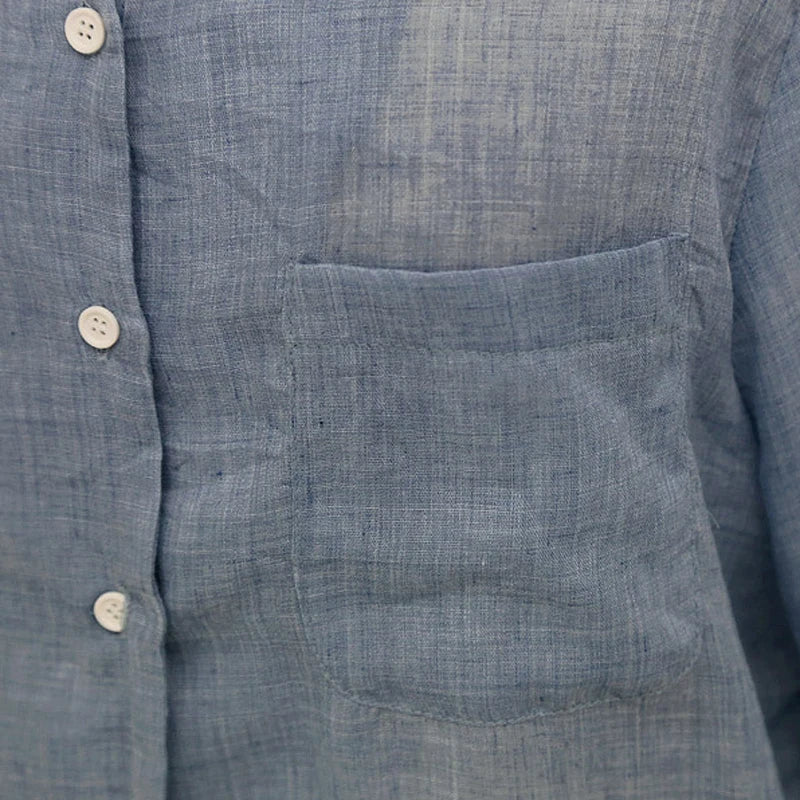 Women’s Top Blouse Long Sleeve Linen Summer