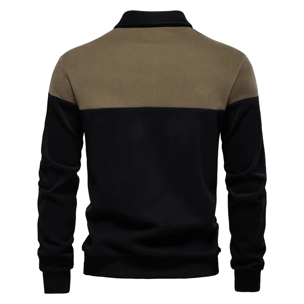 Men’s Polo Shirt Cotton Long Sleeve Business Casual Casual