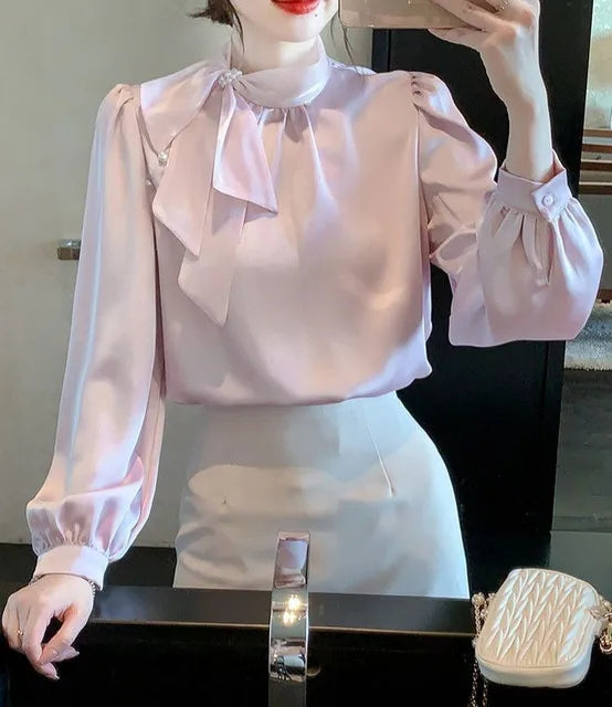 Women’s Top Blouse Long Sleeve Casual Stretchy