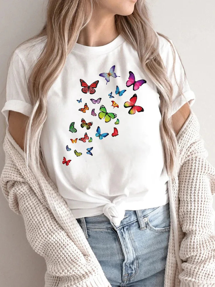 Women’s Top T-Shirt Printed Summer Casual