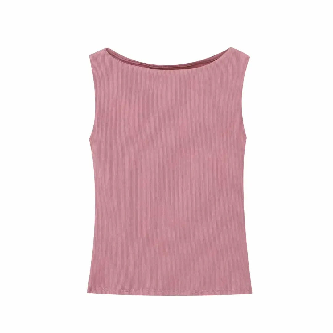 Women’s Top Sleeveless Casual Stretchy Solid Color