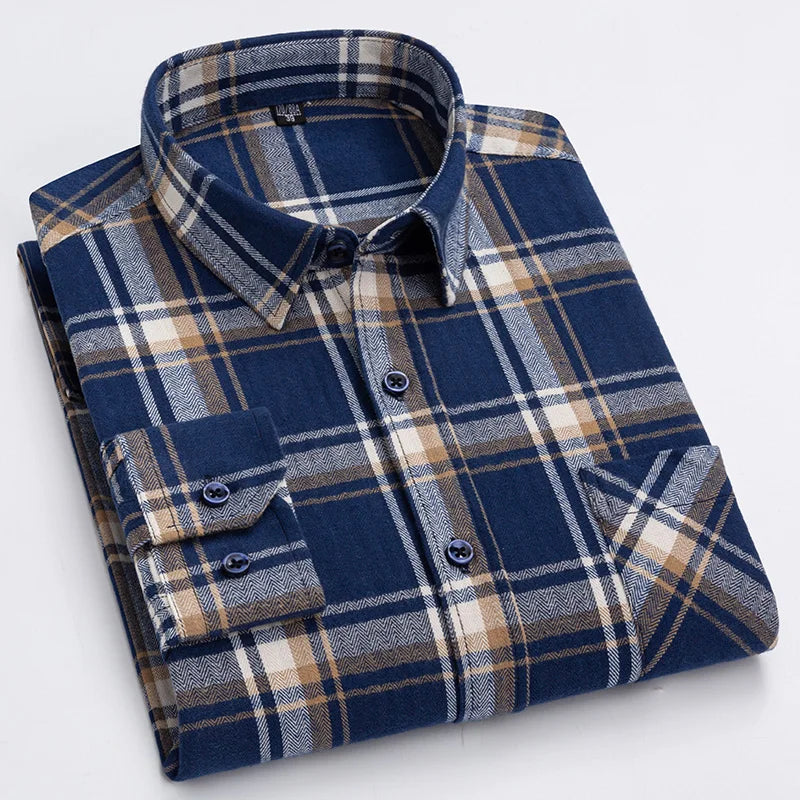 Men’s Shirt Long Sleeve Cotton Casual Regular Fit