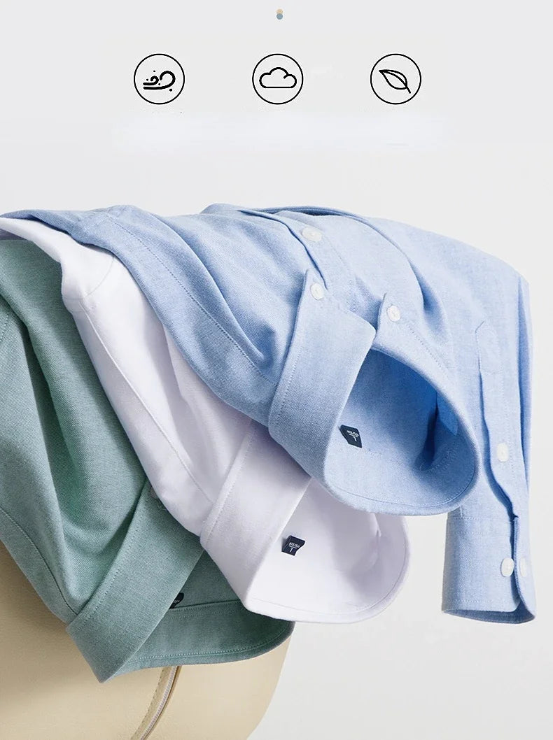 Men’s Shirt Long Sleeve Cotton Casual Breathable