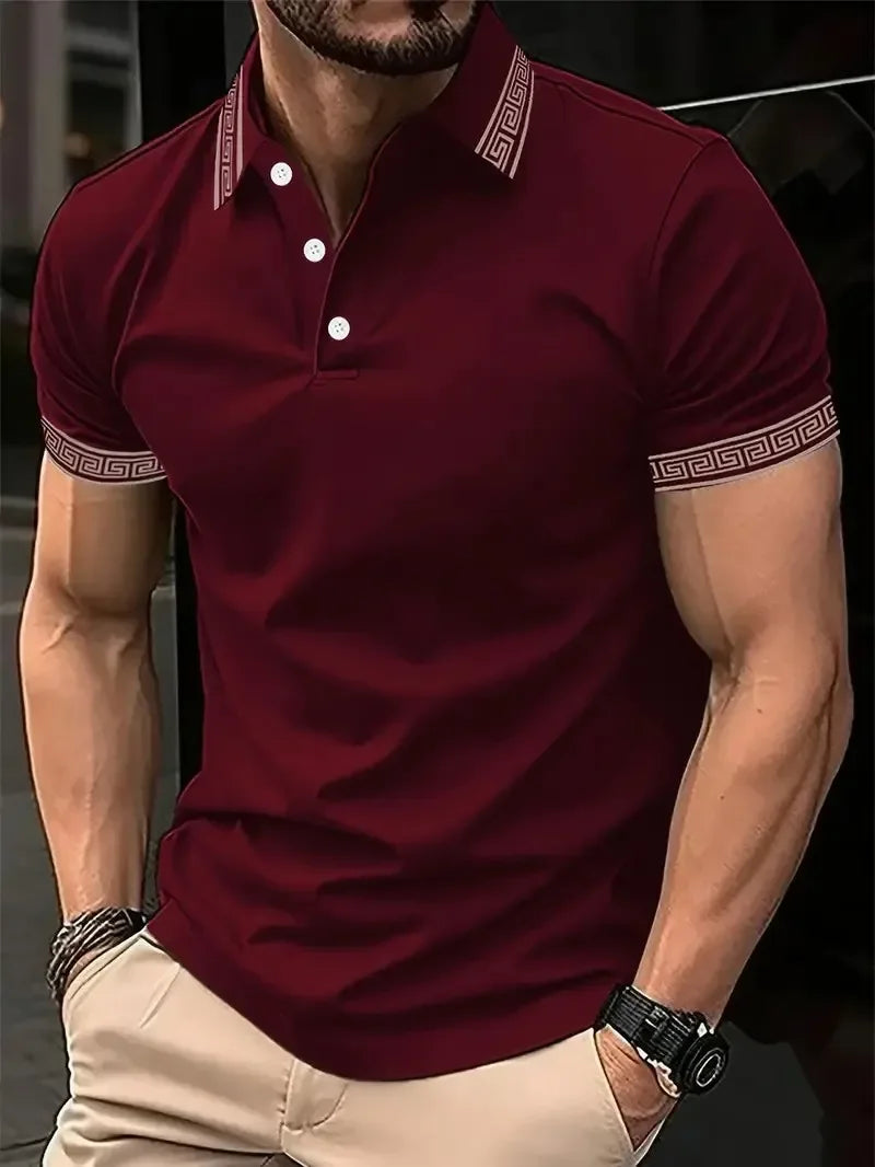 Men’s Polo Shirt Casual Summer Breathable Soft Fabric Comfort Fit