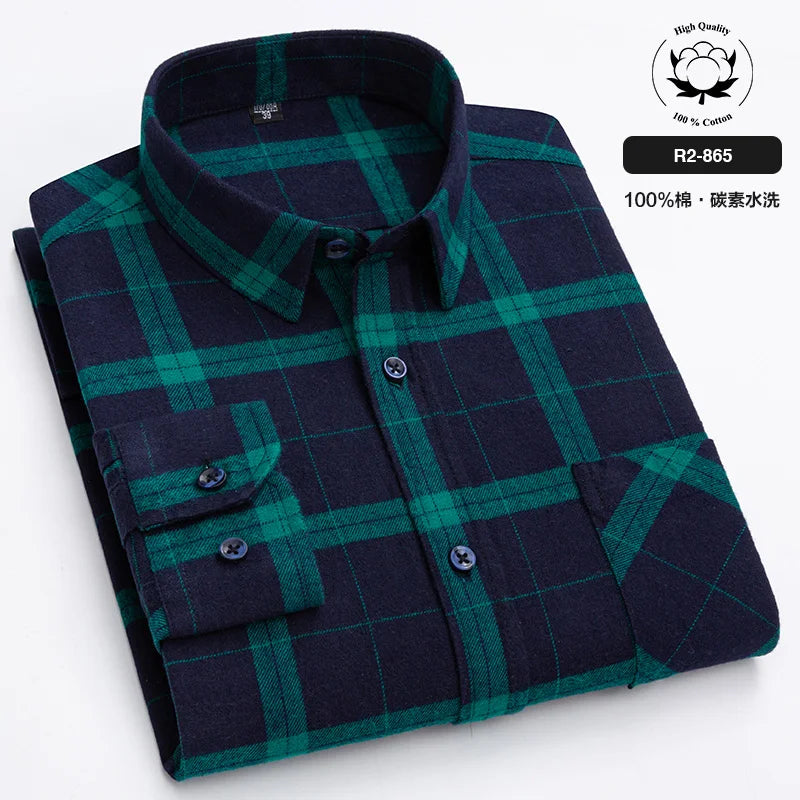 Men’s Shirt Long Sleeve Cotton Casual Regular Fit