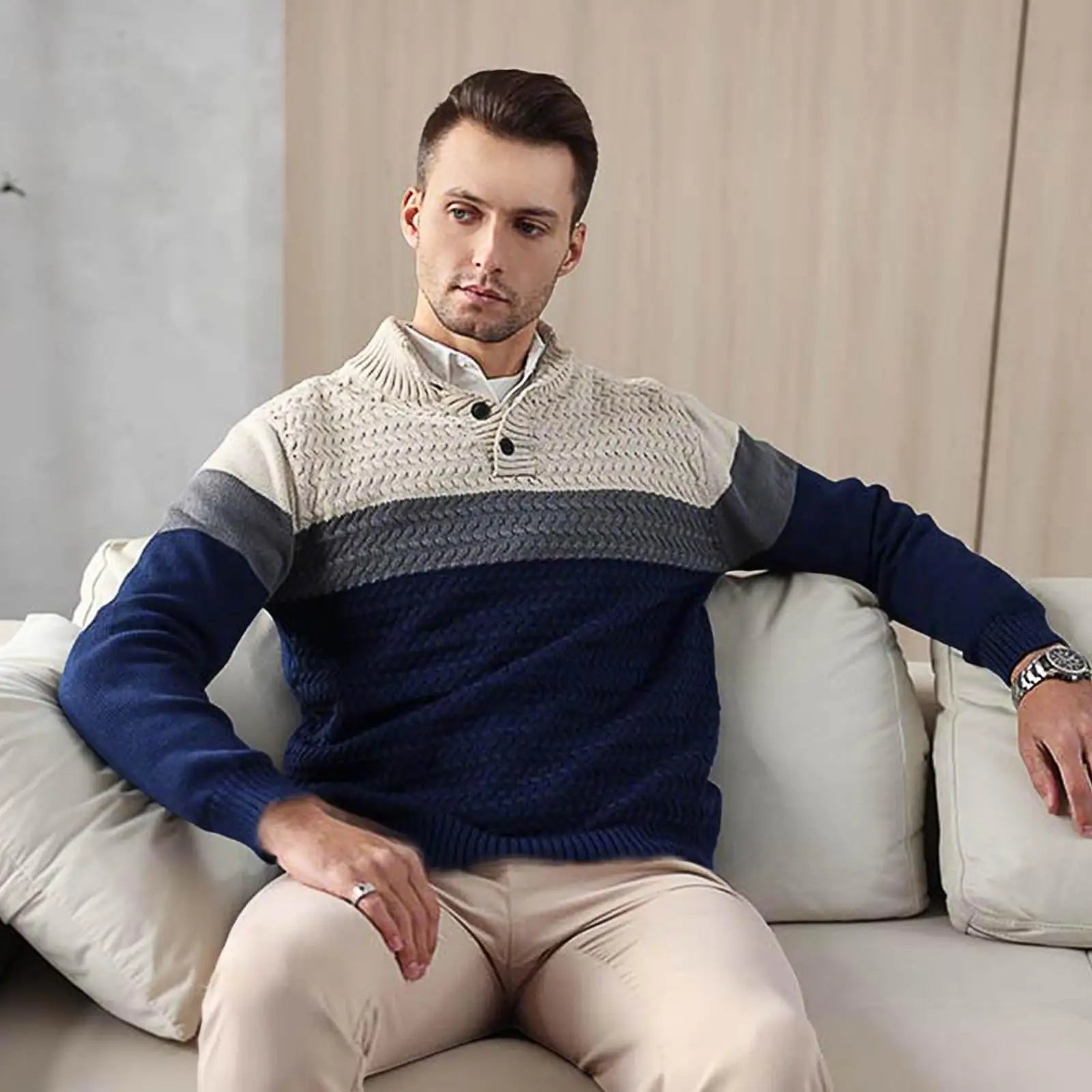 Men’s Hoodie Pullover Lightweight Casual Regular Fit Poly Blend Warm