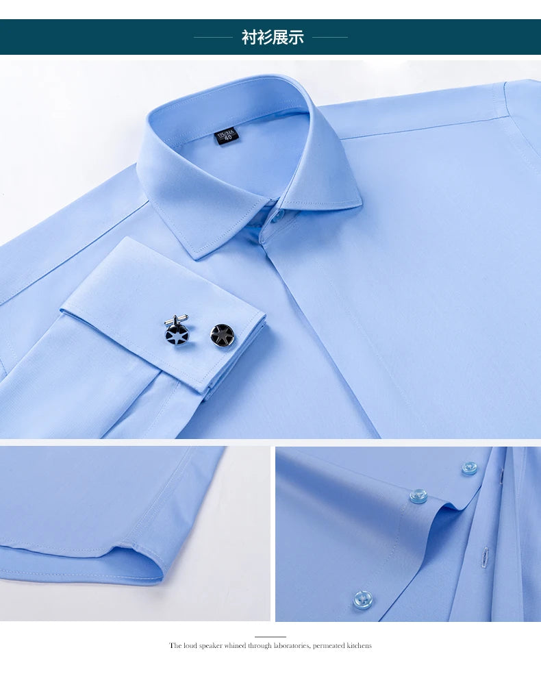 Men’s Shirt Long Sleeve Formal Slim Fit Solid Color